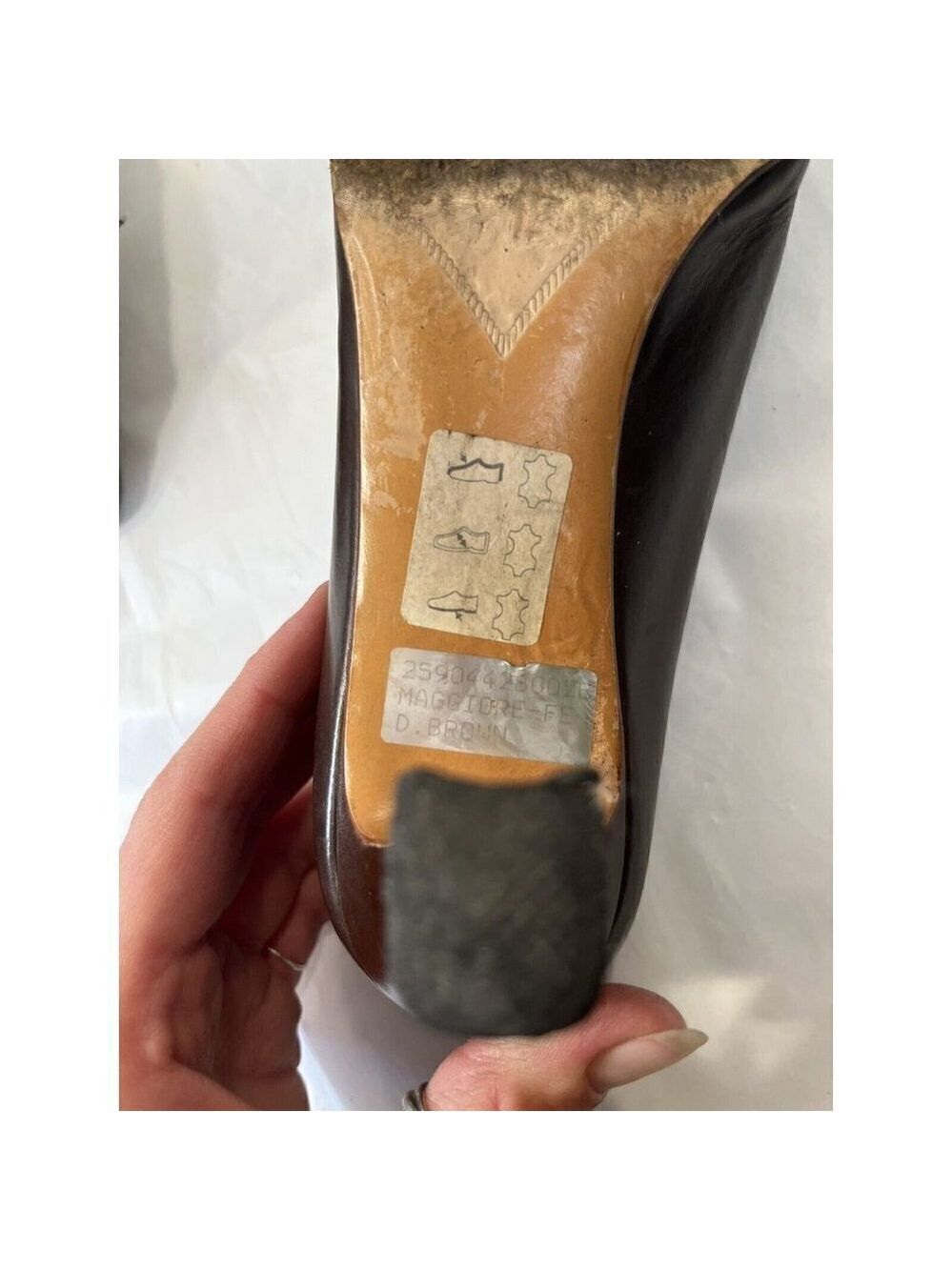 Bally Marggiore Leather pump brown Womens Size 5 - Picture 5 of 16